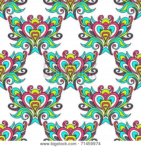 Damask seamless vector pattern