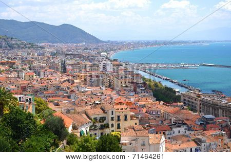 picturesque landscape of salerno in campania region, italy