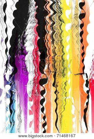 Abstract brush print