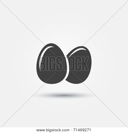Vector eggs icon - poultry vector symbol