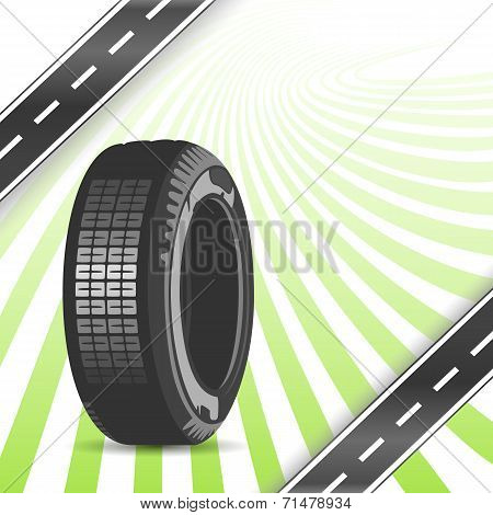Black Rubber Tire