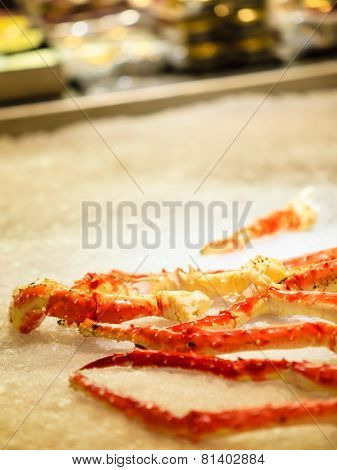 Crabs At Famous Fish Market (fisketorget) In Bergen, Norway
