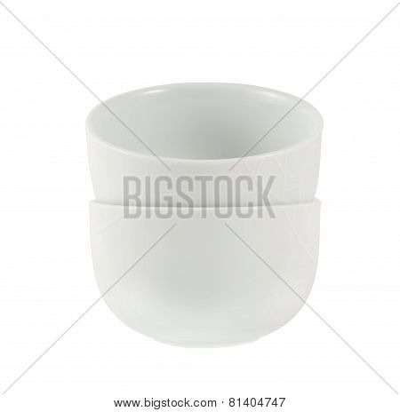Two piola bowl pile isolated