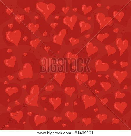 Hand drawn illustration of different lovely hearts