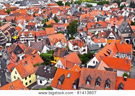 Cityview Of Old Historic Town Of Oberursel, Germany.