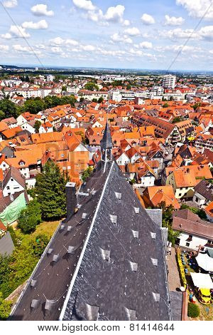 Cityview Of Old Historic Town Of Oberursel, Germany.