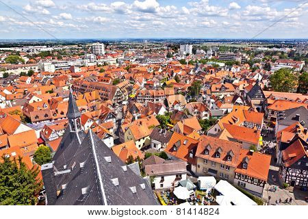 OBERURSEL, GERMANY - JUNE 9, 2012: cityview of old historic town of Oberursel Germany.