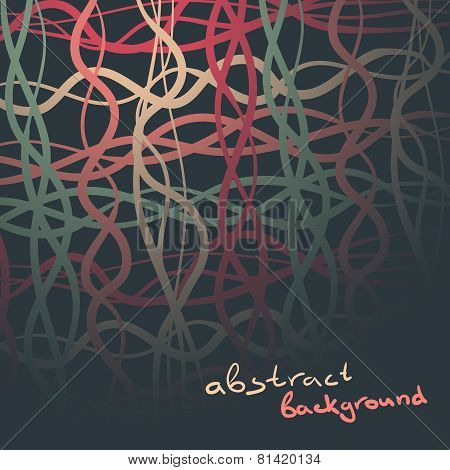 Dark Background With Multi-colored Threads With Space For Text