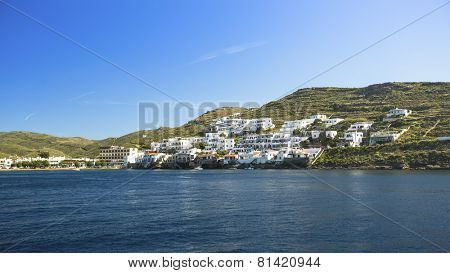 Panorama view of the Kythnos island in Greece.