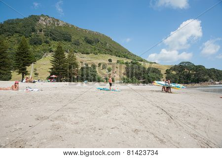 Mount Maunganui Beach Scenes.