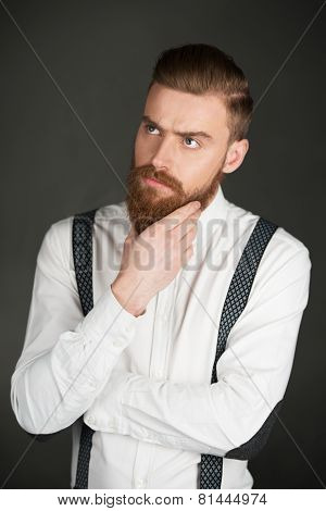 Casual modern man with beard