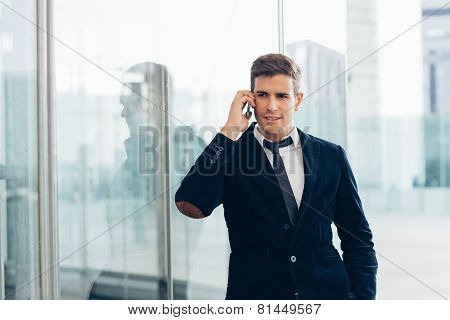 Businessman using a mobile phone