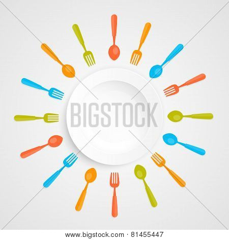 Plate on a white background