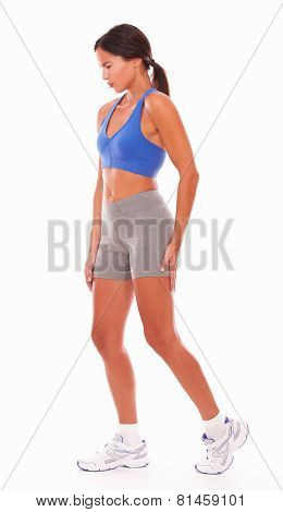 Sporty Young Woman Suffering Ruptured Tendon