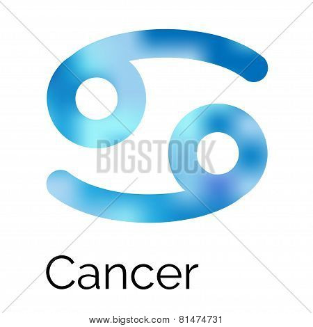 Zodiac Symbol Cancer, Vector Sign