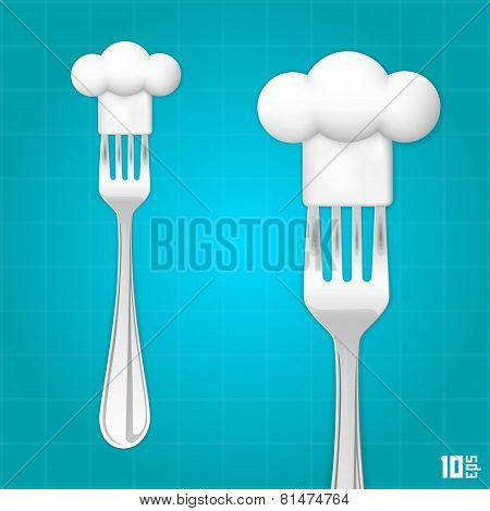 Fork with chef hat