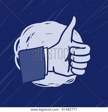 Illustration of Like Hand icon