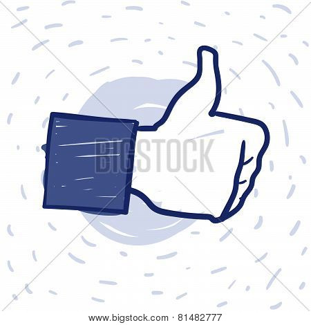 Illustration of Like Hand icon