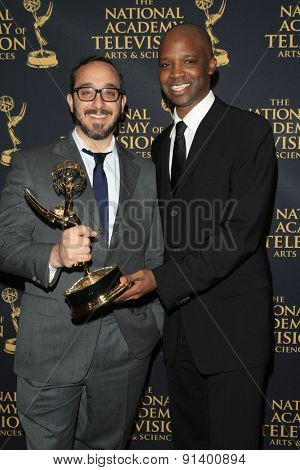 LOS ANGELES - APR 24: Jesse Averna, Todd James at The 42nd Daytime Creative Arts Emmy Awards Gala at the Universal Hilton Hotel on April 24, 2015 in Los Angeles, California