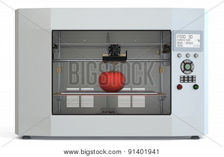 Metallic 3D Printer With Food
