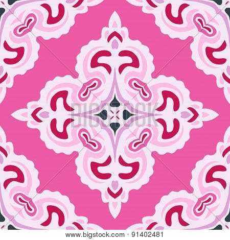 Pink abstract Seamless pattern tile
