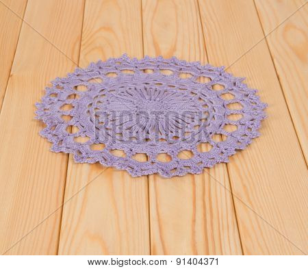 Napkin on wooden table