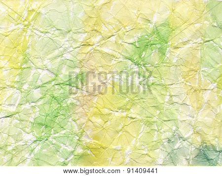 Crumpled Paper With Watercolor Stains