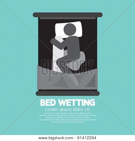 Bed-wetting Black Graphic Symbol.