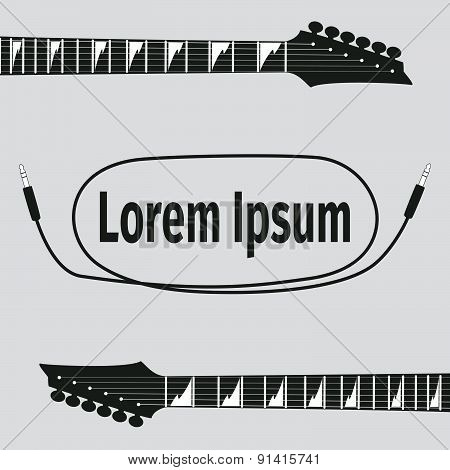 Advertising card with guitar