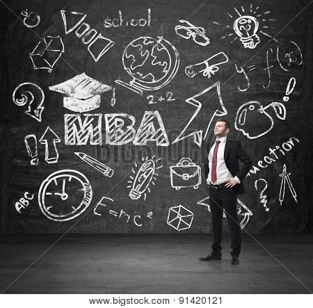 Senior Manager Is Going To Get The Master's Degree In Business Administration. A Concept Of The Mba