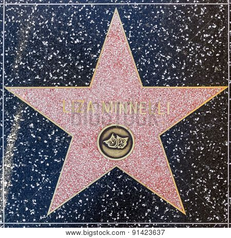 Liza Minelli's Star On Hollywood Walk Of Fame