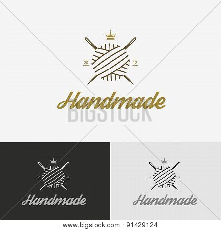 Logo, sewing shop with needle
