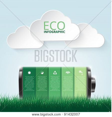 Vector illustration of eco infographic.