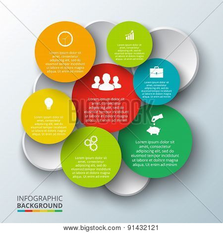 Vector circle elements for infographic.