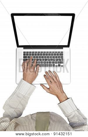 Working On Laptop - From Above