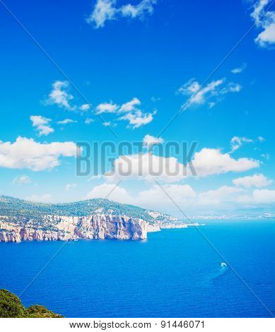 Sardinia Coastline Seen From Capo Caccia