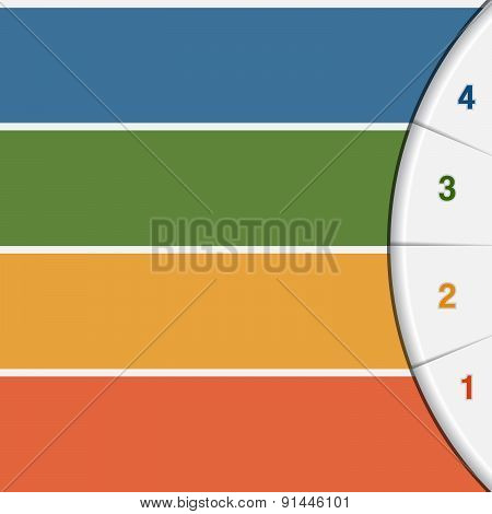 4 Colour Strips And Semicircle