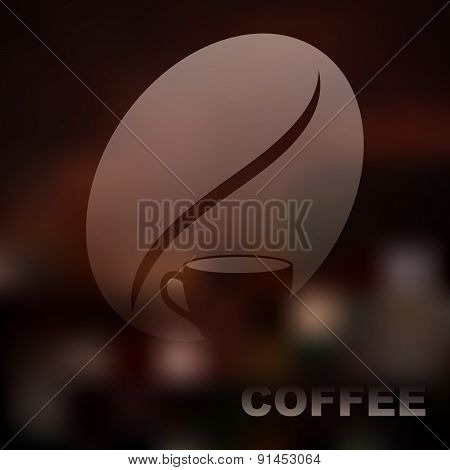 Cup of coffee on urban background