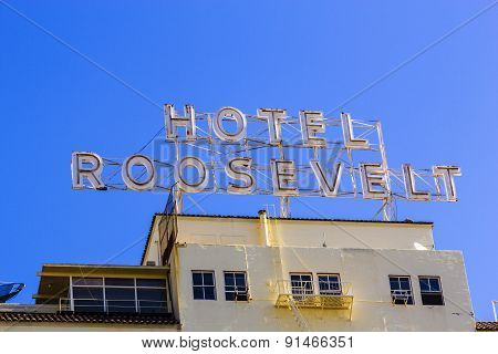 Facade Of Famous Historic Roosevelt Hotel
