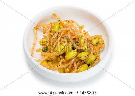 Spicy salad heh of of bean sprouts. From a series of Food Korean cuisine.