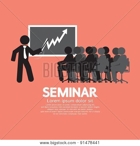Speaker With Audiences In Seminar.