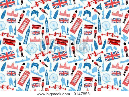 London, England Seamless Pattern