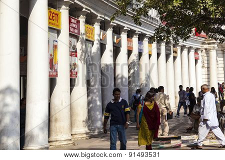 people at Connaught Place in Delhi