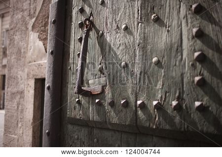 old gate bells in rome middle, ages