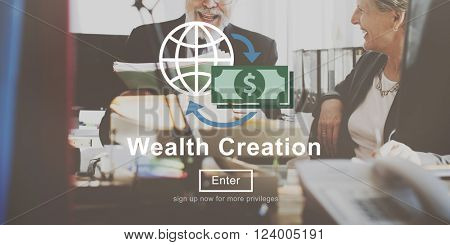 Wealth Creation Affluence Investment Concept