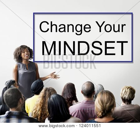Mindset Opposite Positivity Negativity Thinking Concept