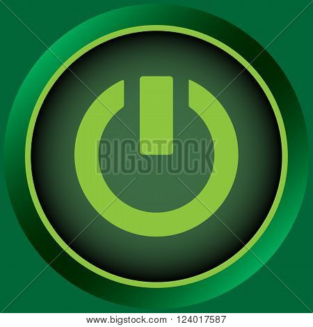 Icon of green color with a switching off sign