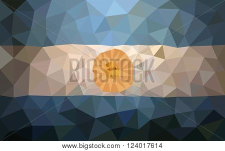 Argentina high poly flag in EPS 8 format