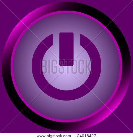 Icon of violet color with a switching off sign