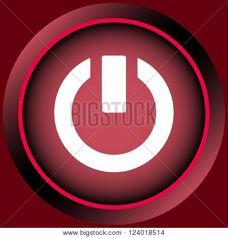 Icon of white color with a switching off sign